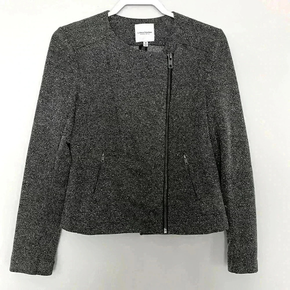 Catherine Malandrino Runway Style Women’s Moto Asymmetrical Jacket Size Medium - Picture 3 of 7